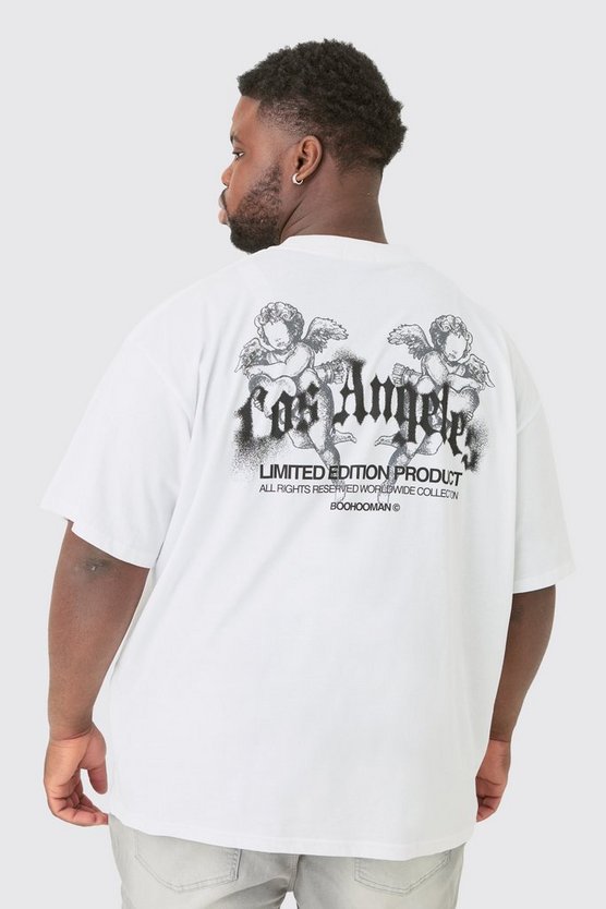 Plus Oversize T-Shirt mit Los Angeles Renaissance-Print