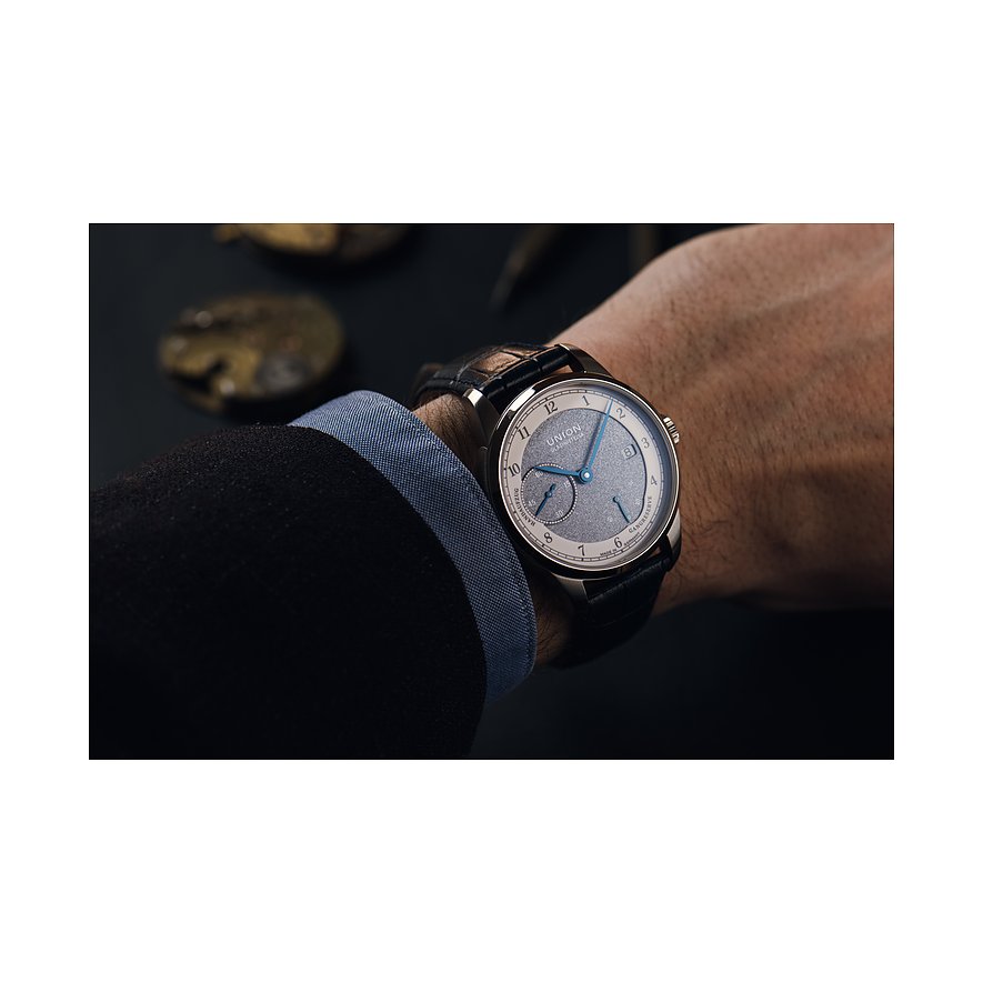 Union Glashütte Herrenuhr 1893 Johannes Dürrstein Edition Gangreserve
