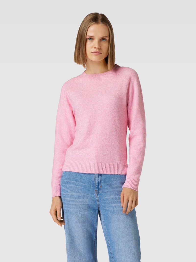 Strickpullover mit Rundhalsausschnitt Modell 'DOFFY' in pink