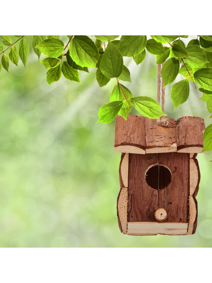 relaxdays Vogelhaus in Natur - (B)12x (H)16,5 x (T)9,5 cm günstig kaufen onesize