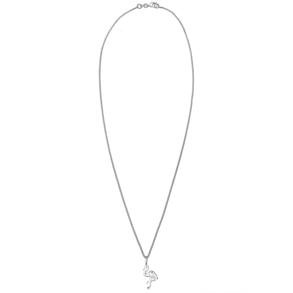 Elli Elli Collier Femme Pendentif Flamant - (925/1000) Argent Bijoux