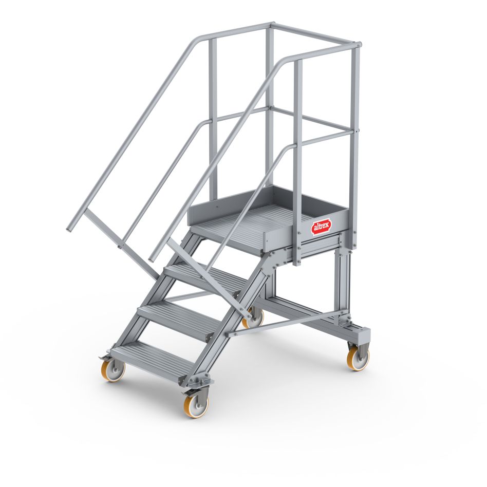 Scară de palier Altrex 224504 cu 4 trepte, 45 de grade și 60°