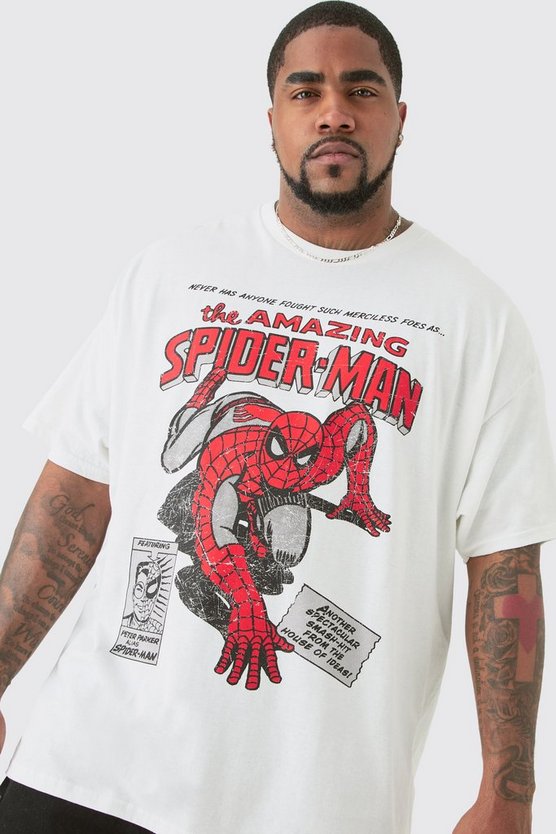 Plus Oversized Spiderman License T-shirt