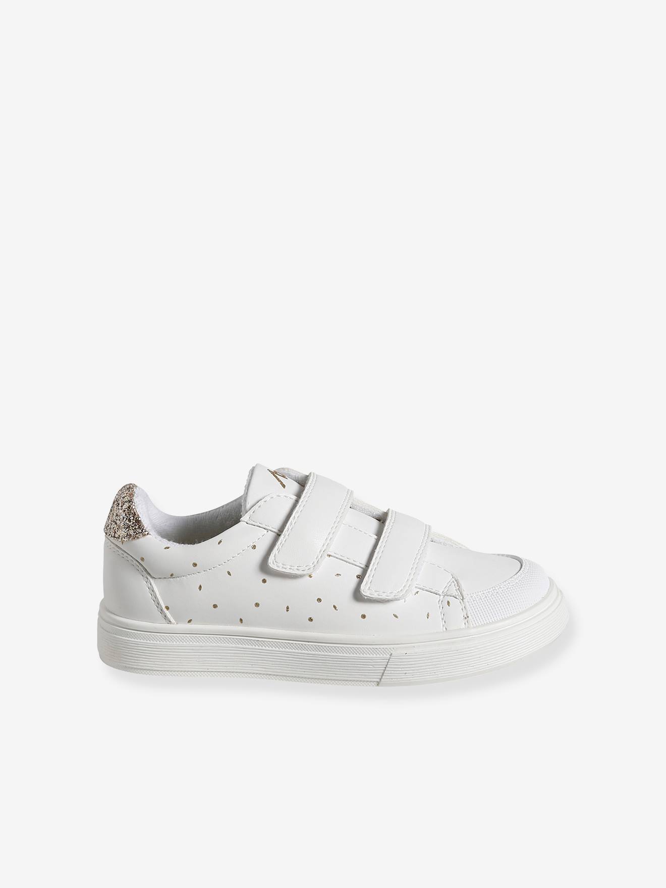 Vertbaudet Kinder Sneakers mit Gold-Details - weiß bedruckt