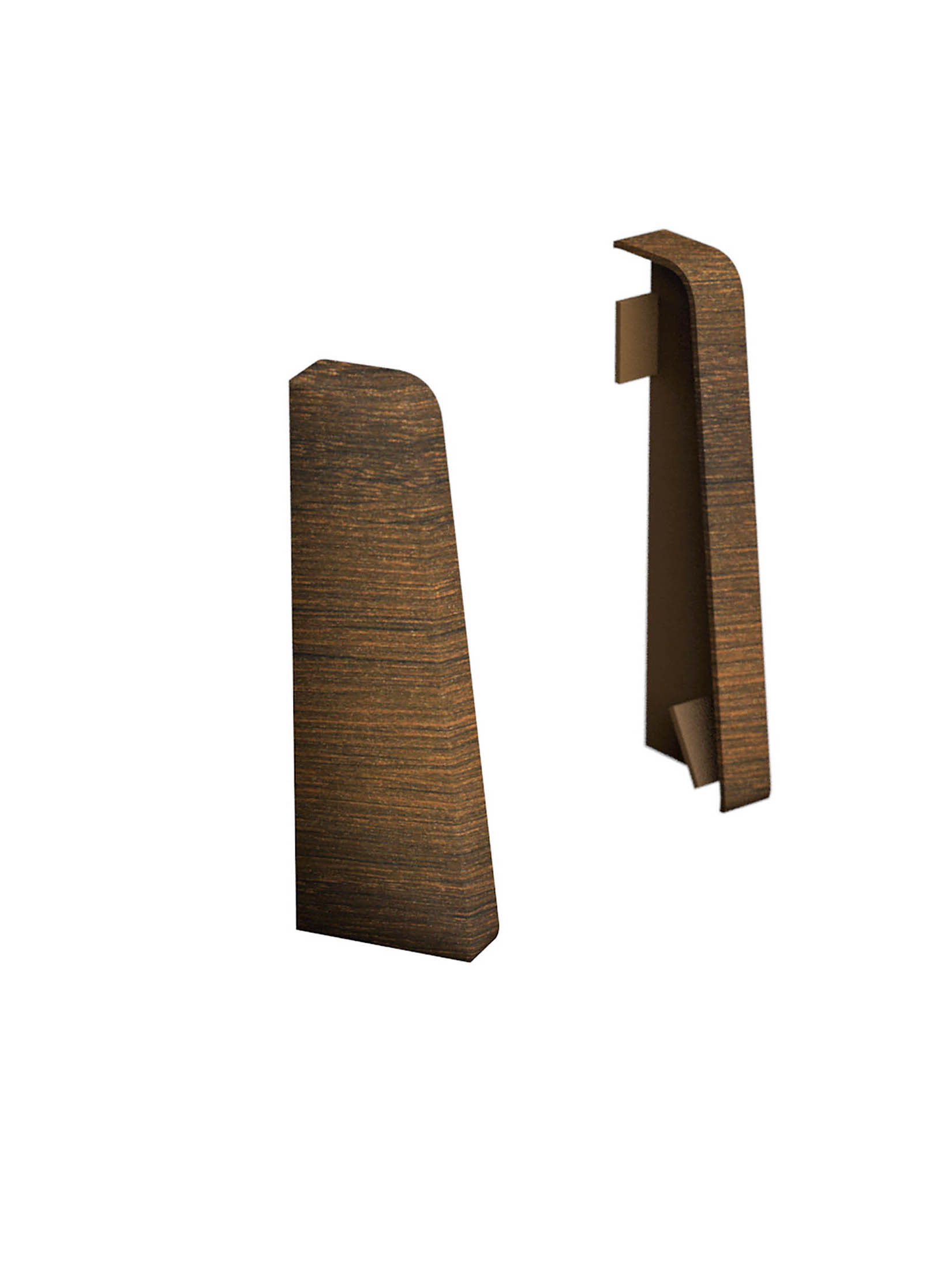 Endstück 6cm Verlegezubehör, Nussbaum