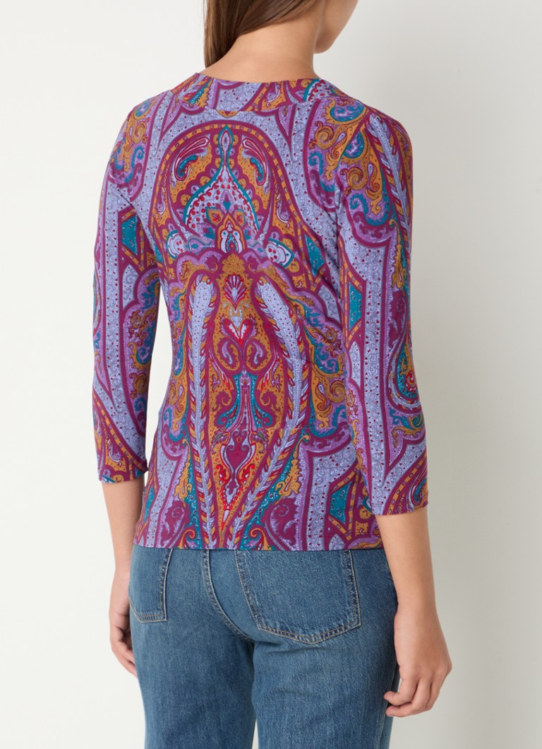 Ralph Lauren wrap top with paisley pattern