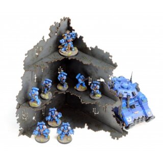 Large L-shaped Necrotek Ruin 1 (Gunmetal)