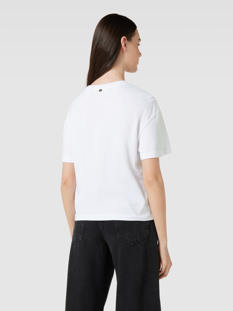 T-Shirt mit Ziersteinbesatz in offwhite