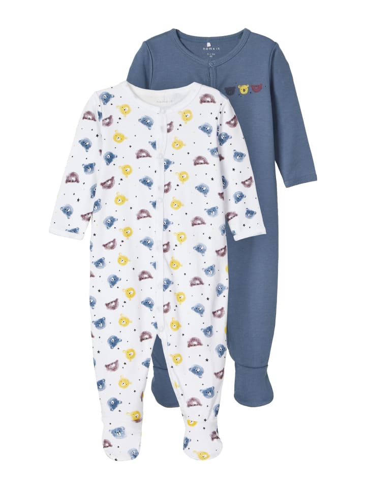 name it 2er Set Jungen Schlafstrampler 