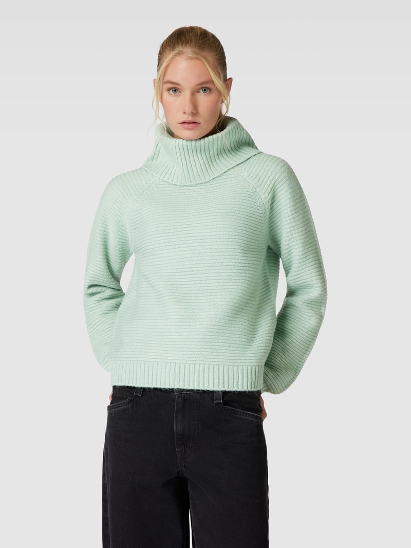 Rollkragenpullover mit Strukturmuster Modell 'ALLIE LIFE' in mint