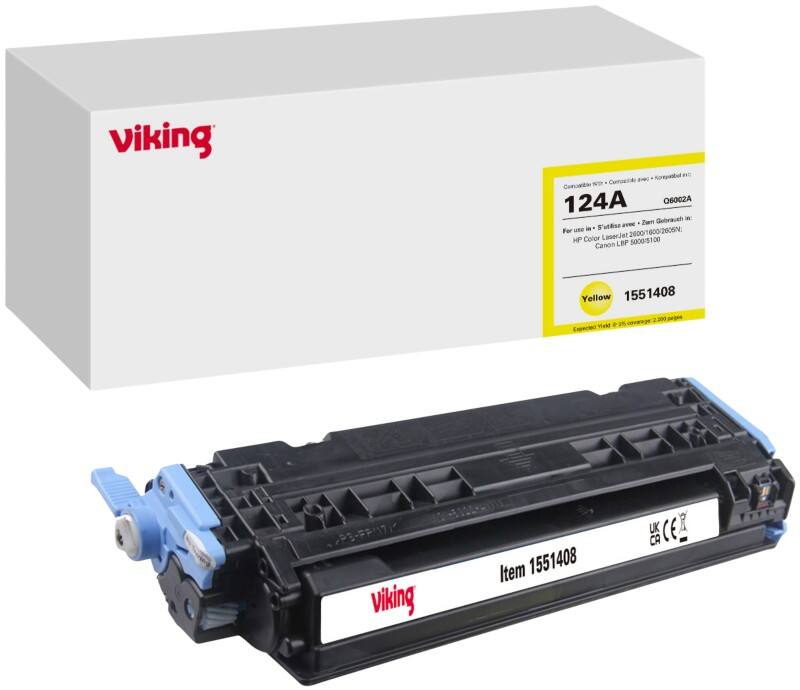 Viking 124A Kompatibel HP Tonerkartusche Q6002A Gelb