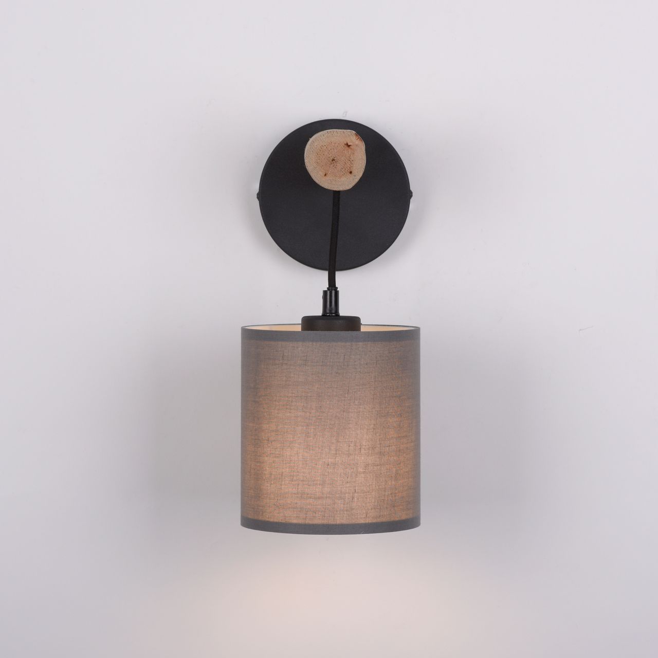 JUST LIGHT Wandleuchte GREEN TRIBU, 1x E27/10,00Watt max., Eukalyptusholz, Taupe