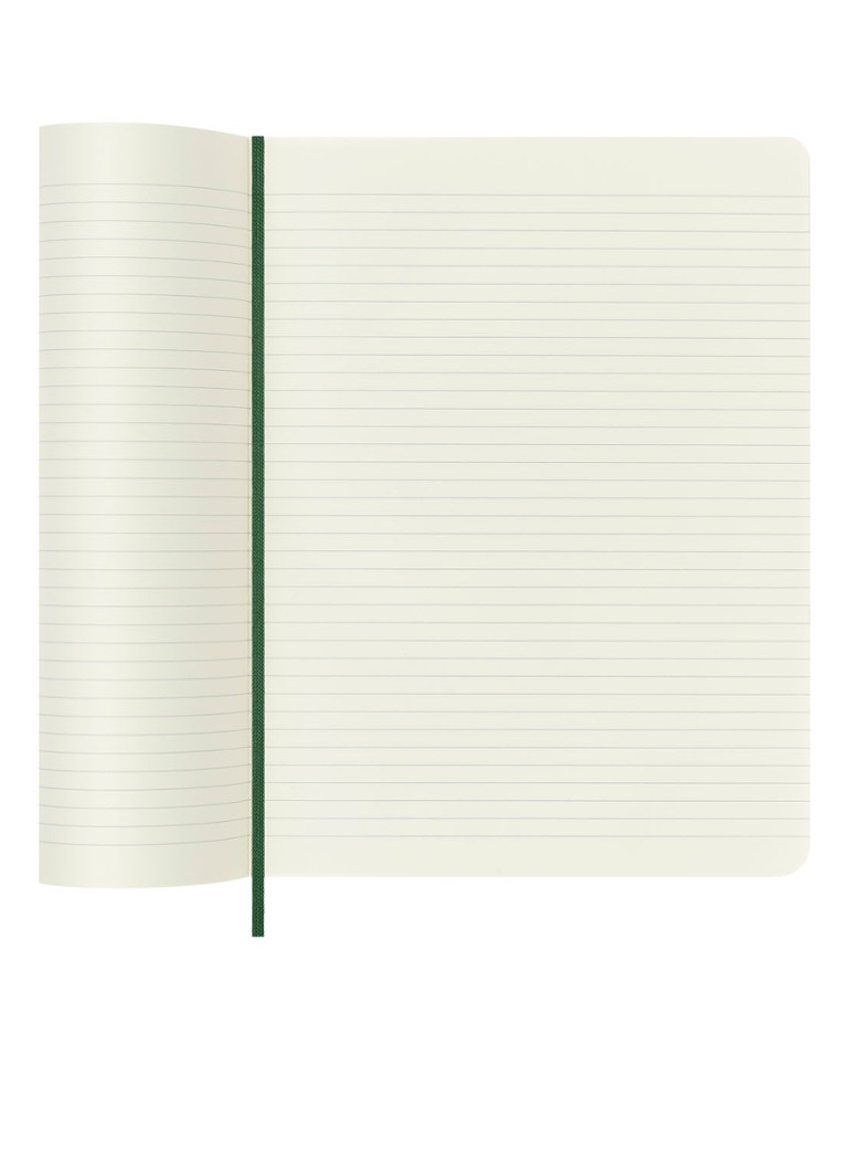 Caiet Moleskine XL, verde, copertă moale.