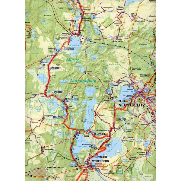 Müritz-Nationalpark - Rheinsberger Land 1 : 75 000 Fahrradkarte - Fahrradkarte