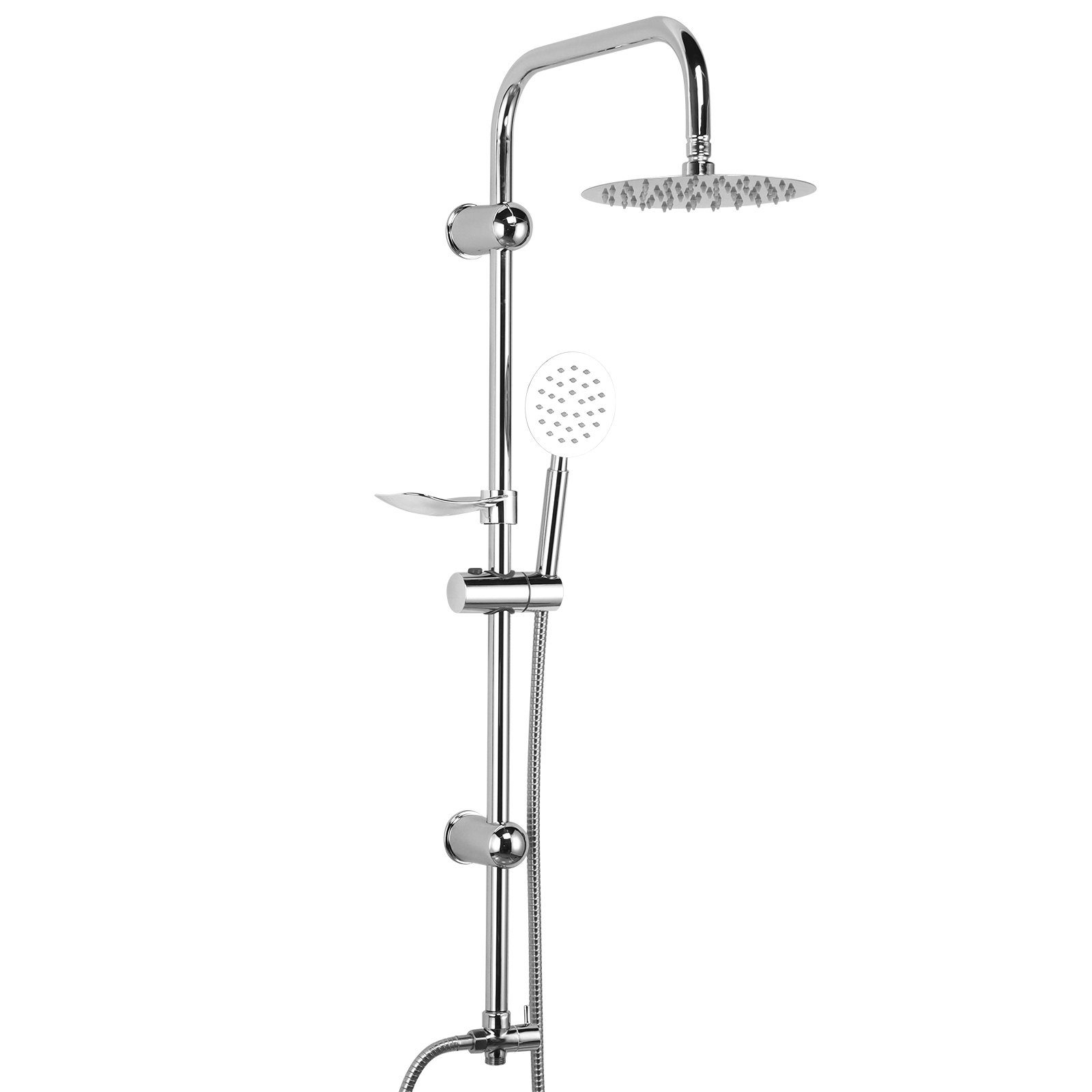 BlingBin Duschsystem Regendusche set Handbrause Duschset Badezimmer Duscharmatur, Höhe 96 cm, 2 Strahlart(en), Komplett-Set, 1 tlg., Einfache Montage, Mit Seifenablage