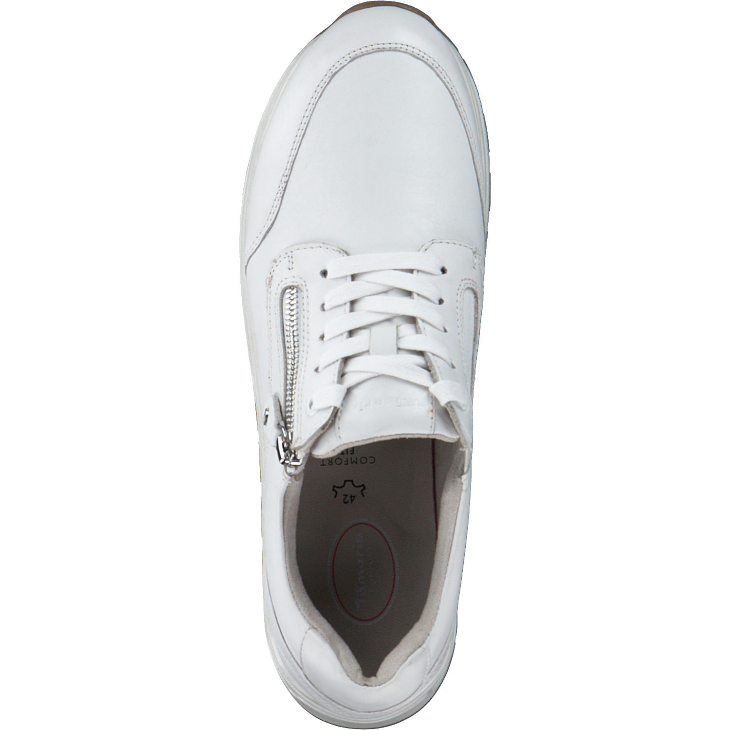 Jana Shoes 83711, Schnürschuhe, Damen, white