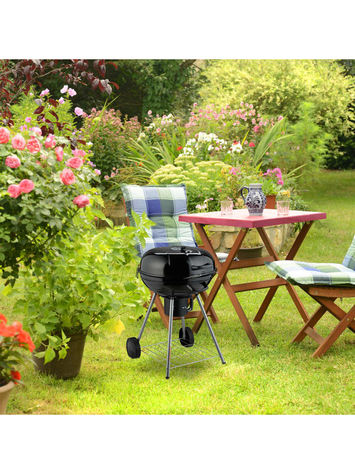 relaxdays Kugelgrill in Schwarz - Ø 53 cm günstig kaufen onesize