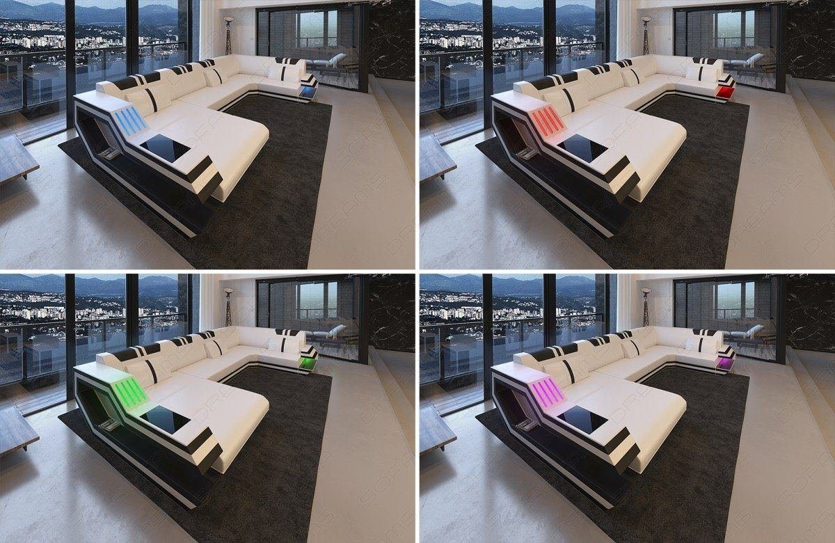 Sofa Dreams Wohnlandschaft Stoff Polster Sofa Ravenna XXL H Strukturstoff Stoffsofa, Couch wahlweise mit Bettfunktion