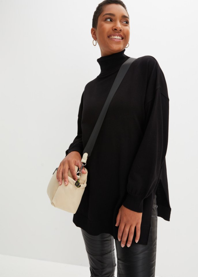 Langer Rollkragenpullover