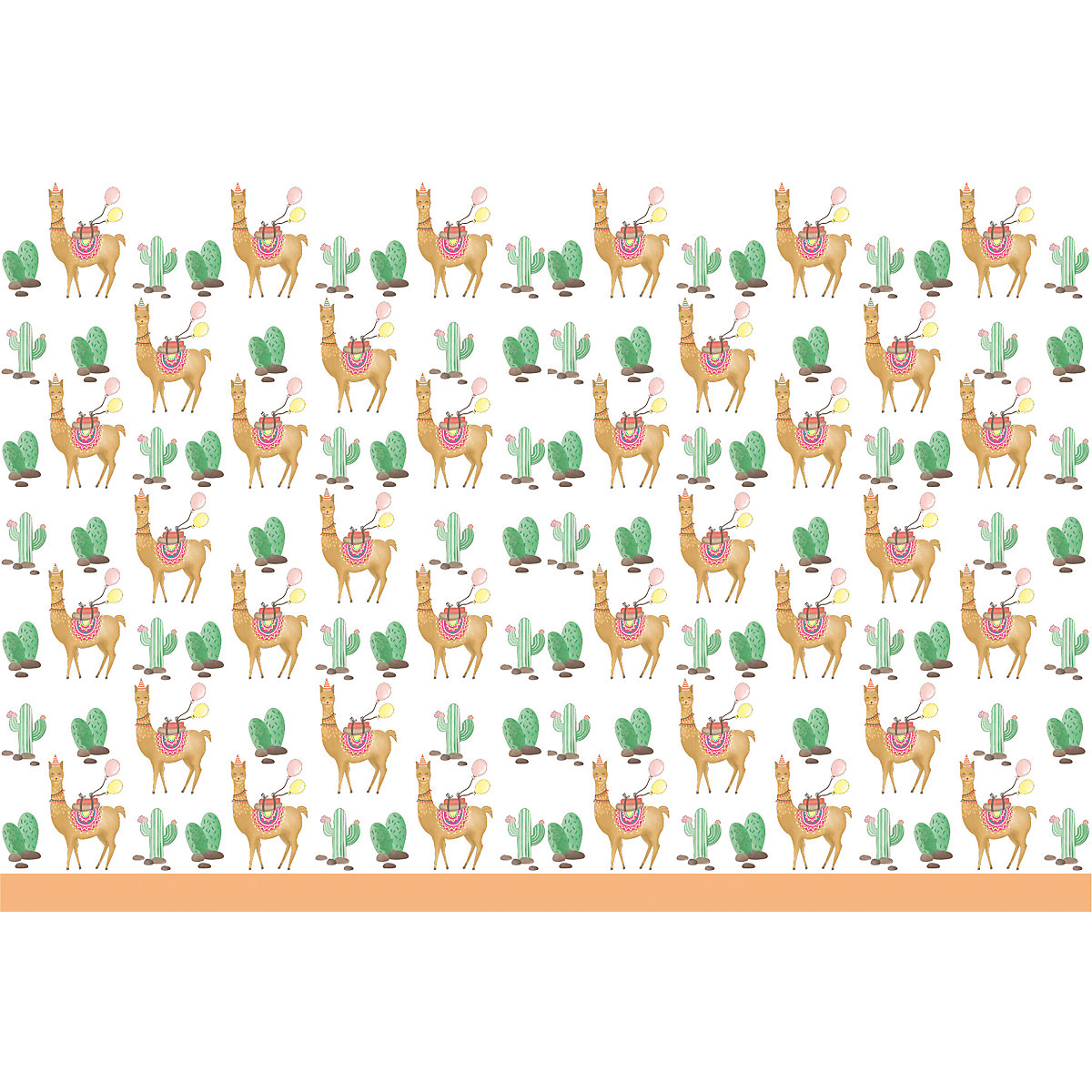 Party-Tischdecke Lama, Kunststoff, 120 x 180 cm