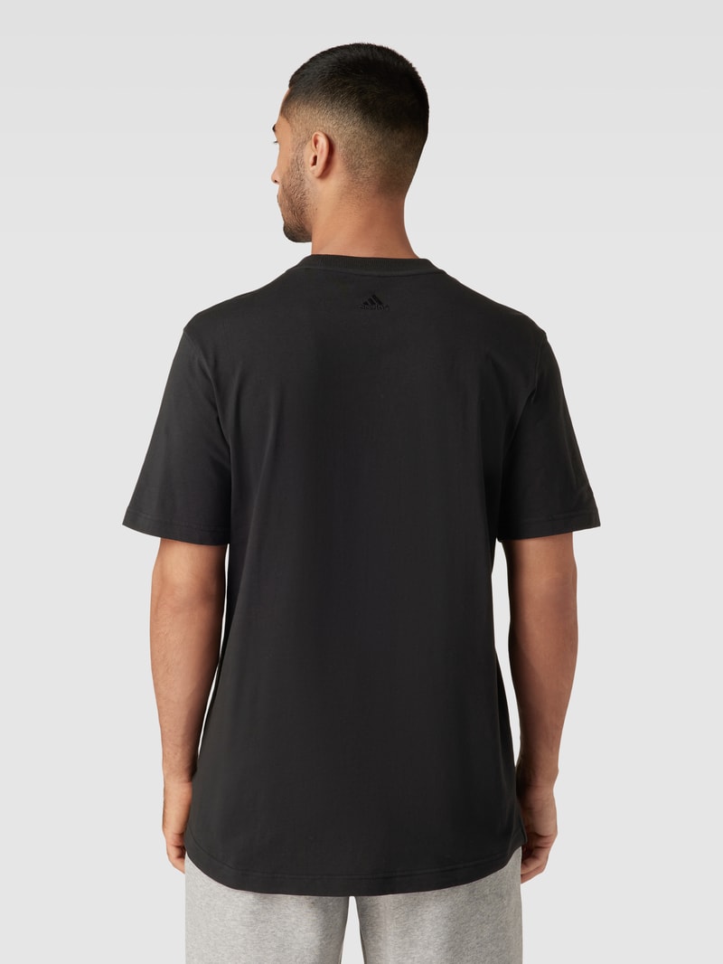 T-Shirt mit Label-Print in schwarz