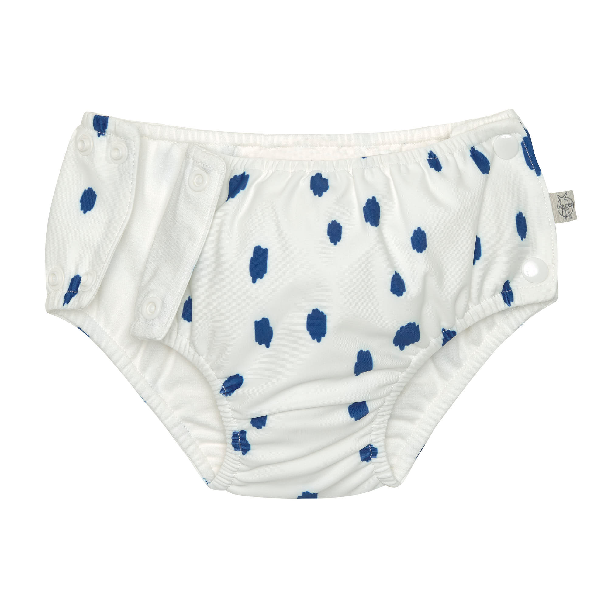Schwimmwindel mit Druckknöpfen - Streifen, Blau Weiß