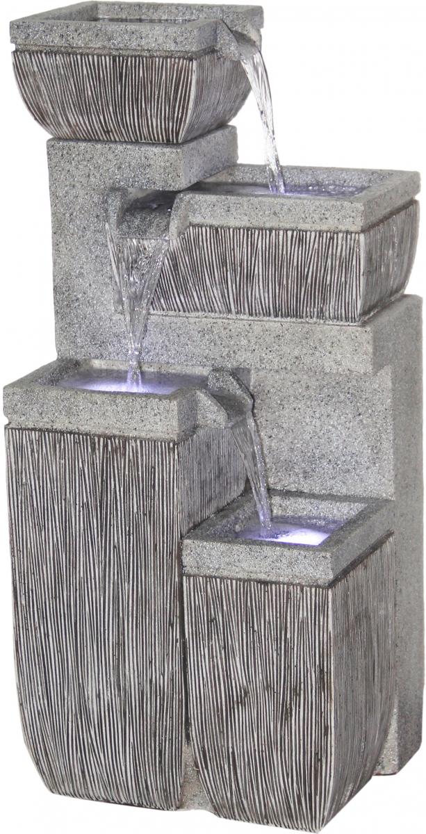 dobar Großer Design-Gartenbrunnen mit LED´s Etappen