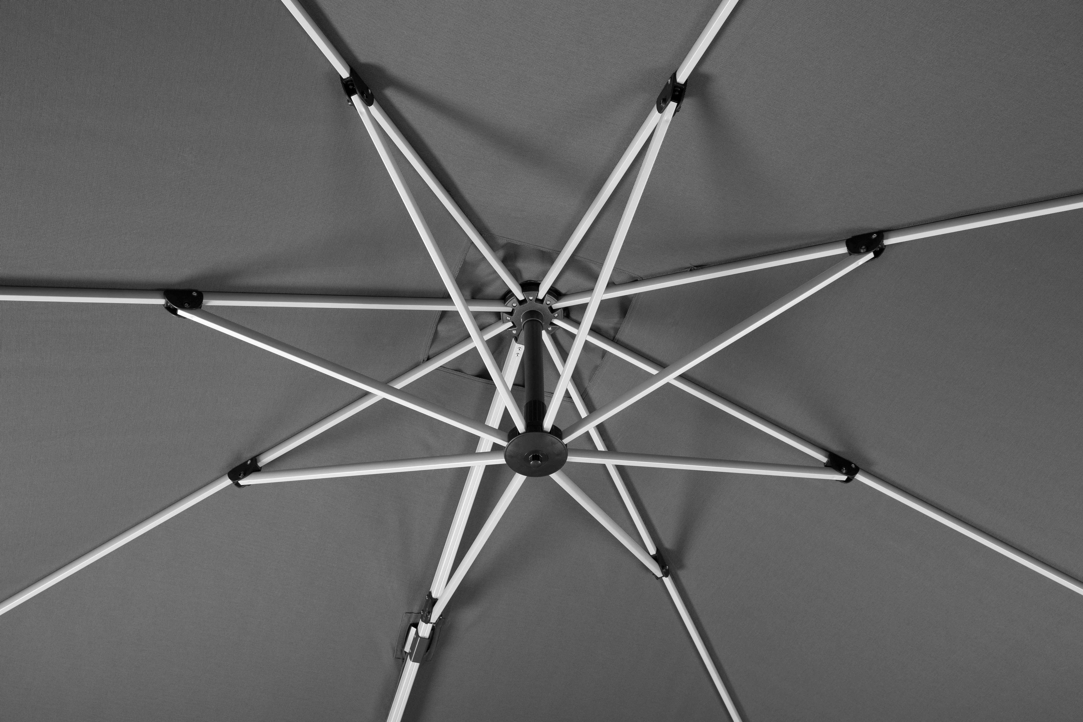 Schneider Schirme Ampelschirm Monaco, LxB: 300x300 cm, mit Schutzhülle und Schirmständer, ohne Wegeplatten