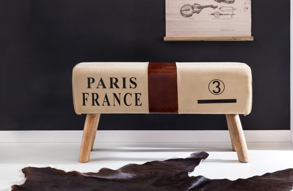 Wohnling Design Turnbock Sitzbank CANVAS Braun