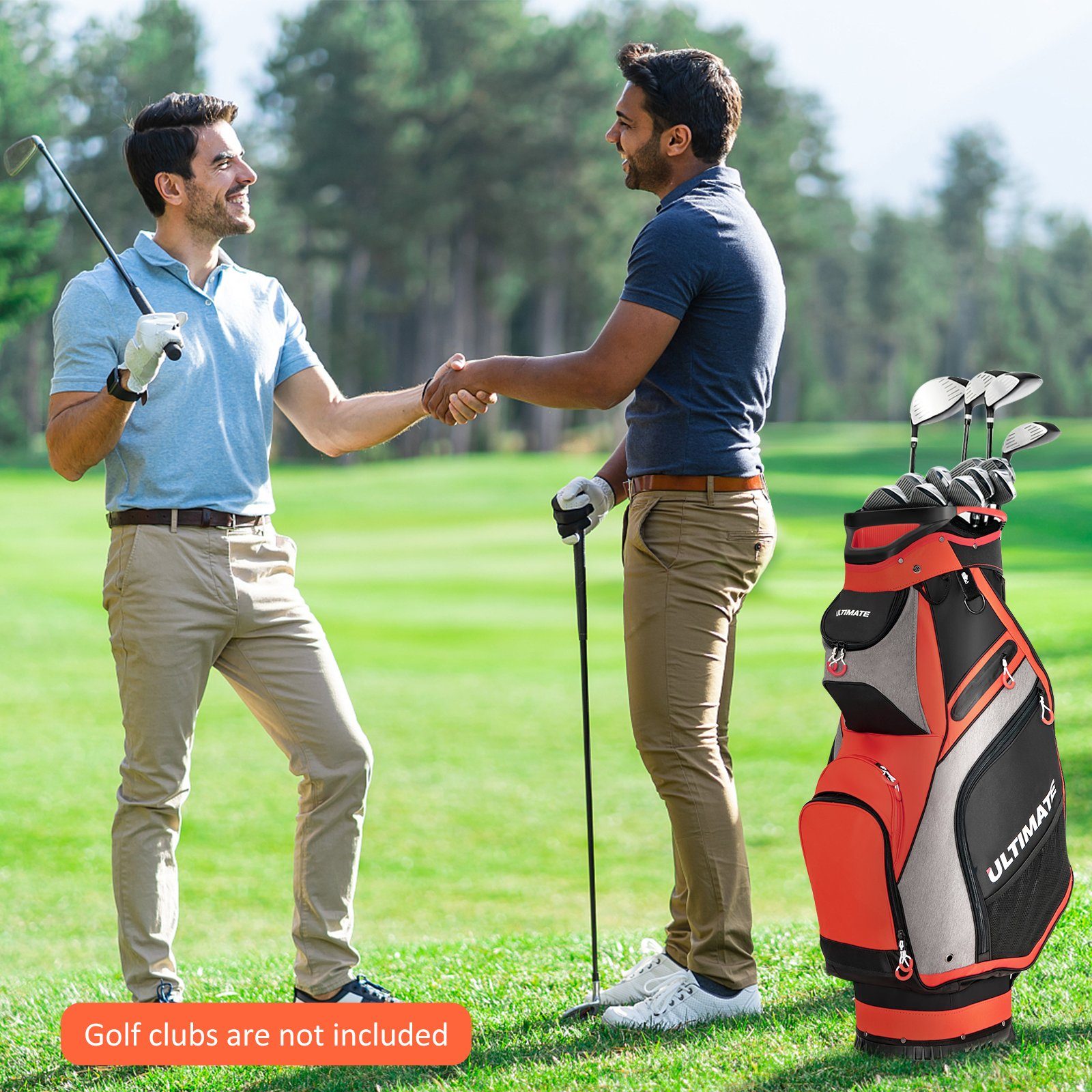 COSTWAY Golfbag-Regenschutz Golftasche, mit 14 Trennwänden