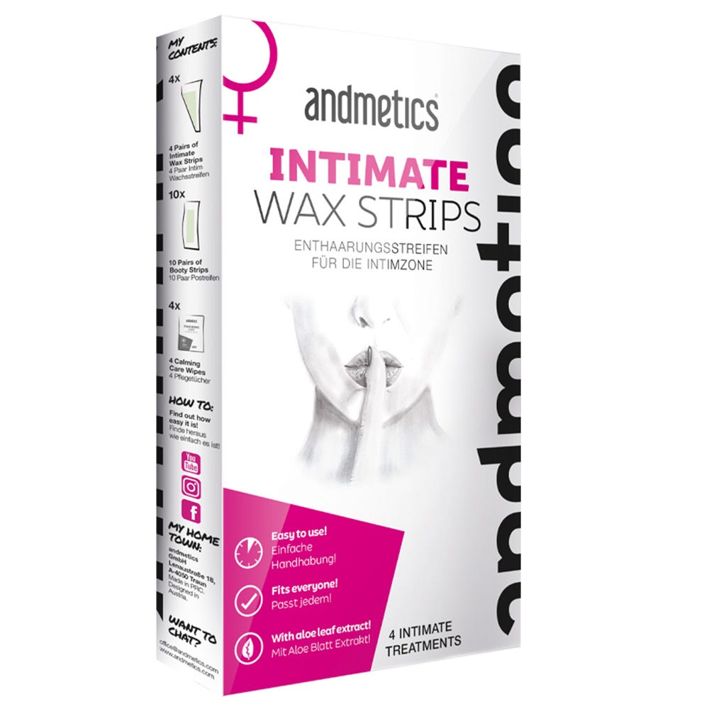 andmetics Intimate Wax Strips 16 Stück