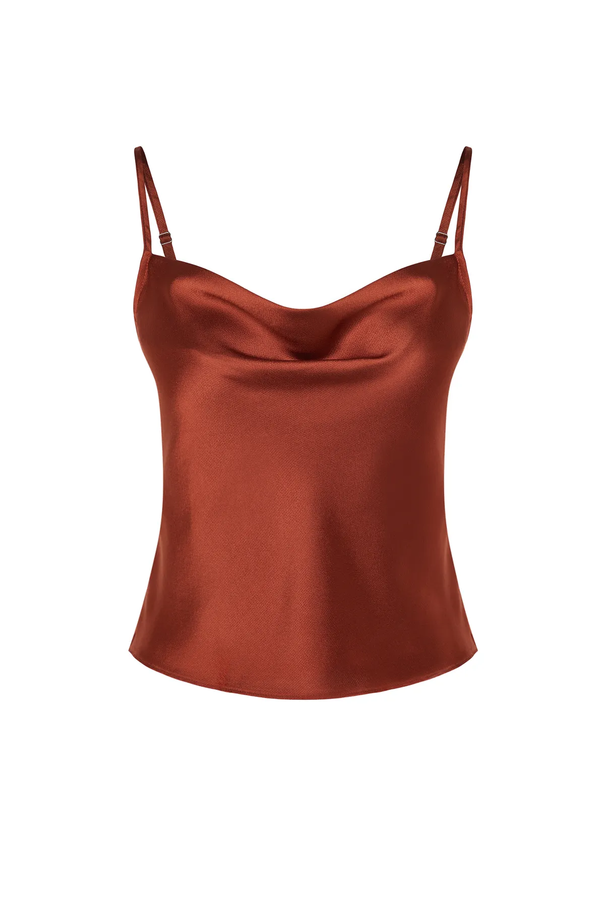 Trendyol Collection  Bluse aus gewebtem Satin mit Kachelriemen und Spitzenkragen TWOSS19BB0161