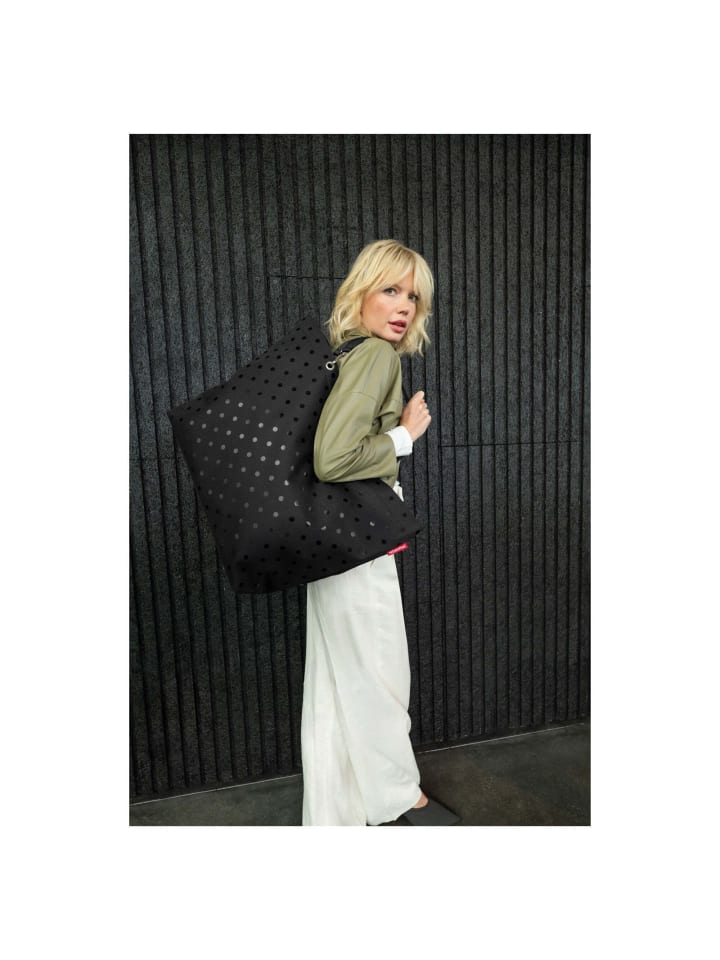 Reisenthel XL - Shopper 65 cm (twist powder blue) in glossy dots black günstig kaufen onesize