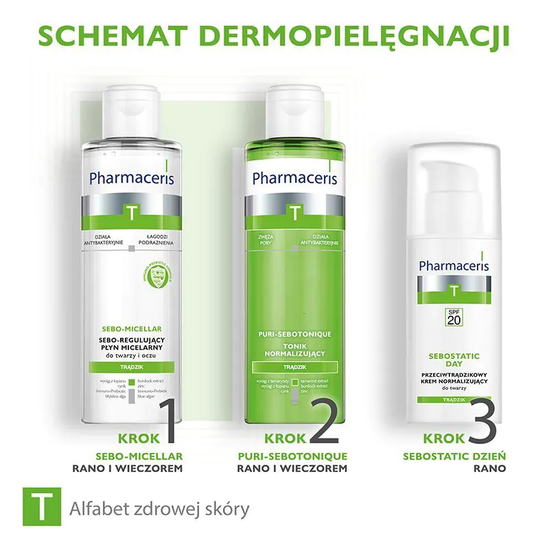 Pharmaceris T Matinį atkuriamąjį ir normalizuojantį kremą nuo spuogų