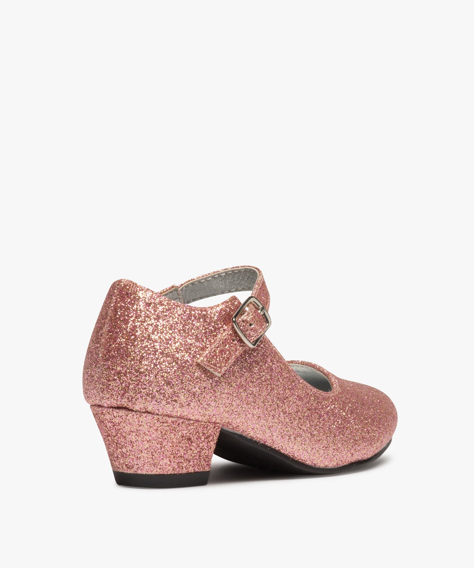 Babies fille pailletées à talon et bride à boucle rose | GEMO