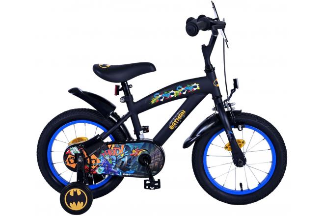 Batman Kinderfahrrad Batman 14 Zoll von Volare - Schwarz, Leicht, mit Stützrädern