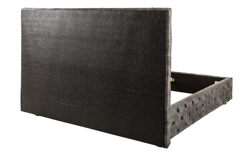 riess-ambiente Polsterbett PARIS 160x200cm grau olive (Einzelartikel, 1-tlg), Schlafzimmer · Samt · Gäste · Doppel · Queensize · Chesterfield Design