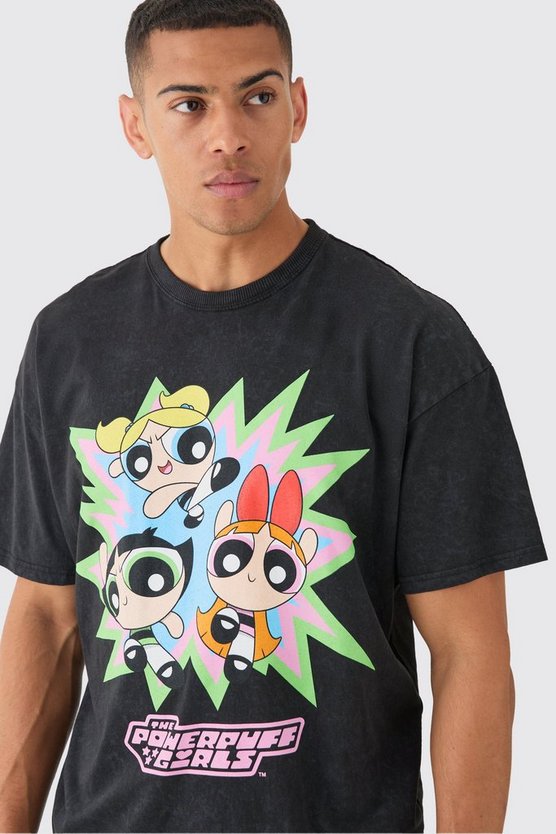 Oversize T-Shirt mit lizenziertem Powerpuff Girls Print