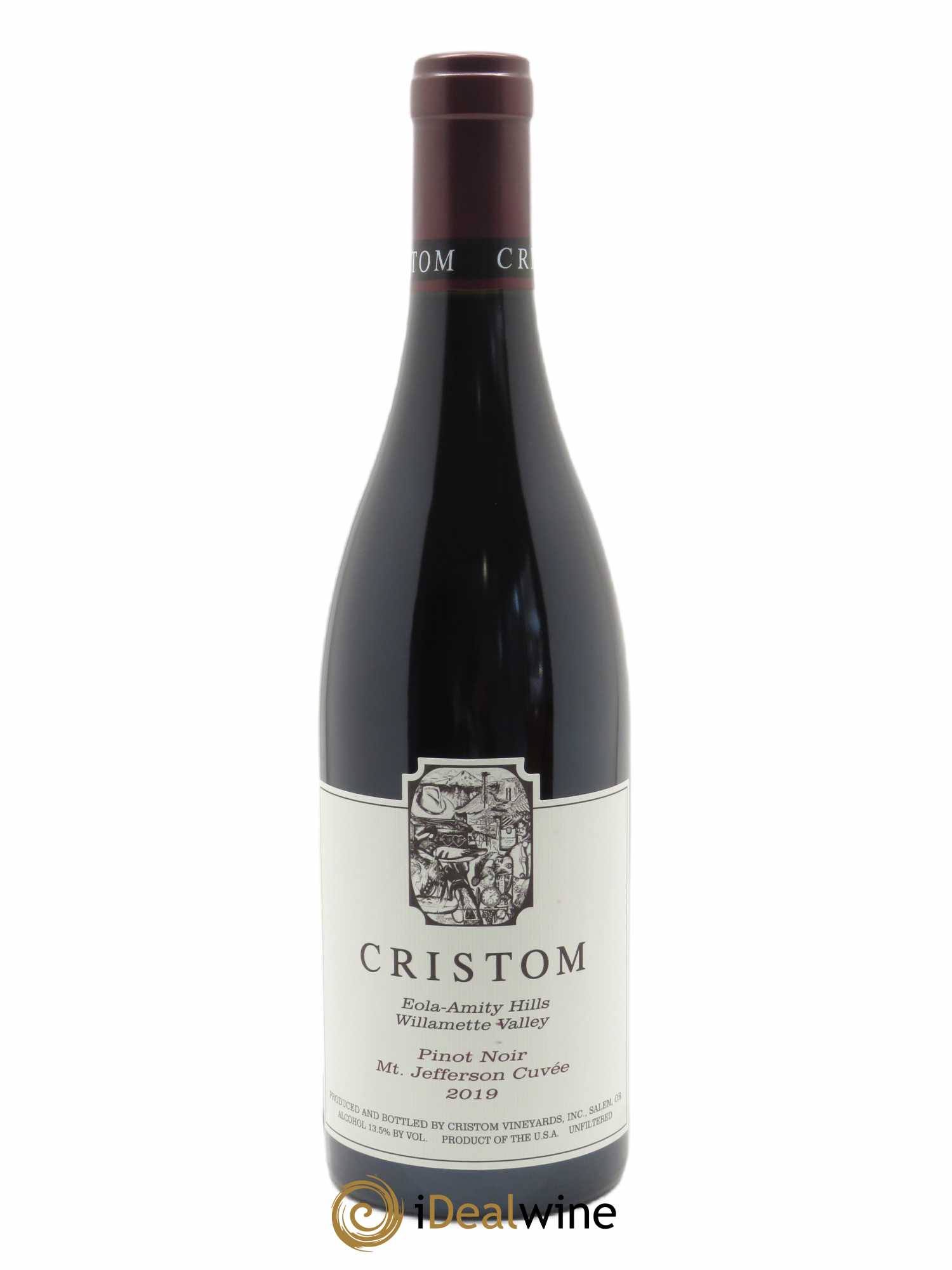 Willamette Valley MT. Jefferson Cuvée Pinot Noir Cristom Vineyards  2019 - Lot de 1 Bouteille
