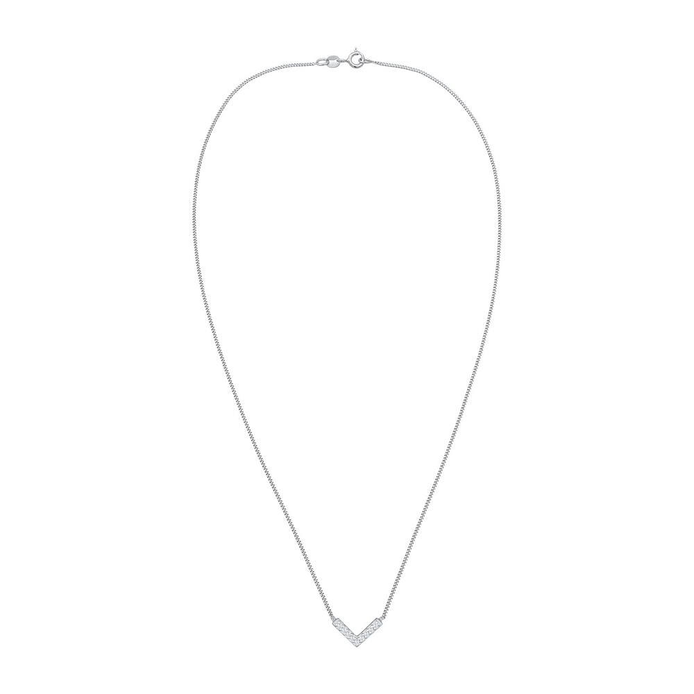 Elli Elli Collier Femmes Forme de V Étincelant Élégant avec Cristaux de Zirconium en a collier