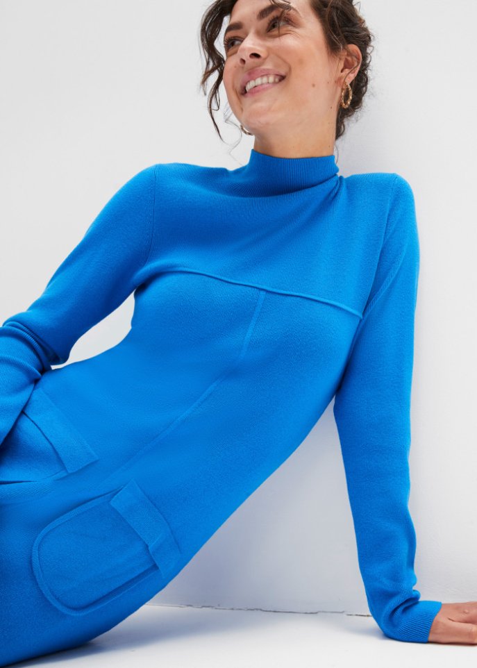 Strickkleid mit Patten-Taschen