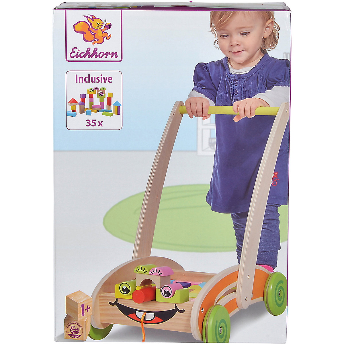 Spielwagen mit Bausteinen