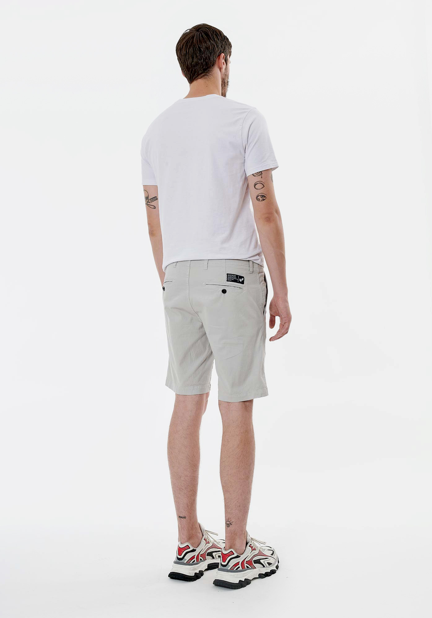 MACON  Short slim gris homme