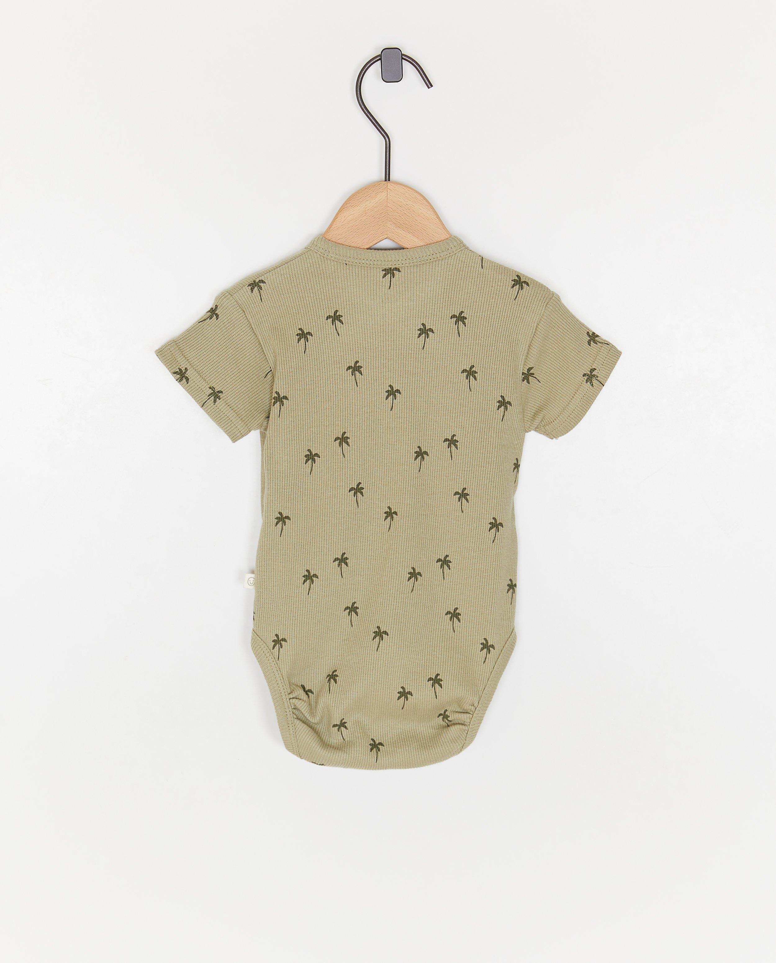 Nyfödd 50-68 Omlottklänning khaki