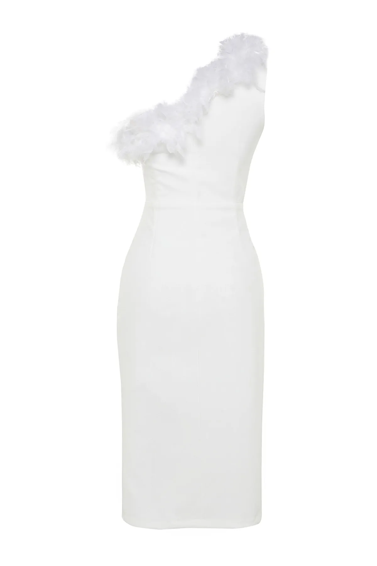 Trendyol Collection  Braut-Ecru-Kragen, detailliertes Hochzeits-/Nikah-elegantes Abendkleid TPRSS21AE0121
