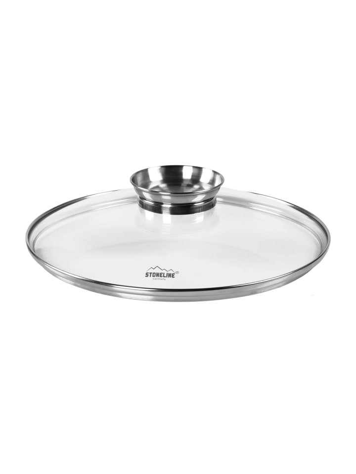 Stoneline Keramik Servierpfanne 24 cm | mit Deckel in Grau günstig kaufen Ø 24cm