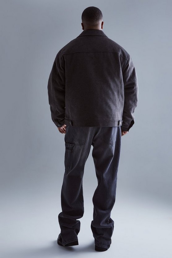 Plus gepolsterte Melton Harrington-Jacke