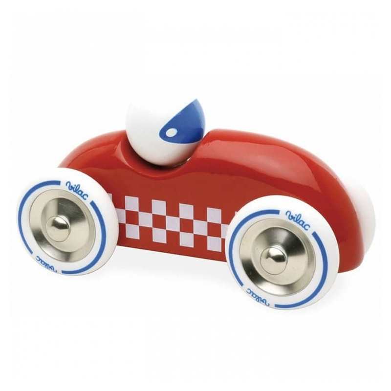 Voiture rallye checkers rouge