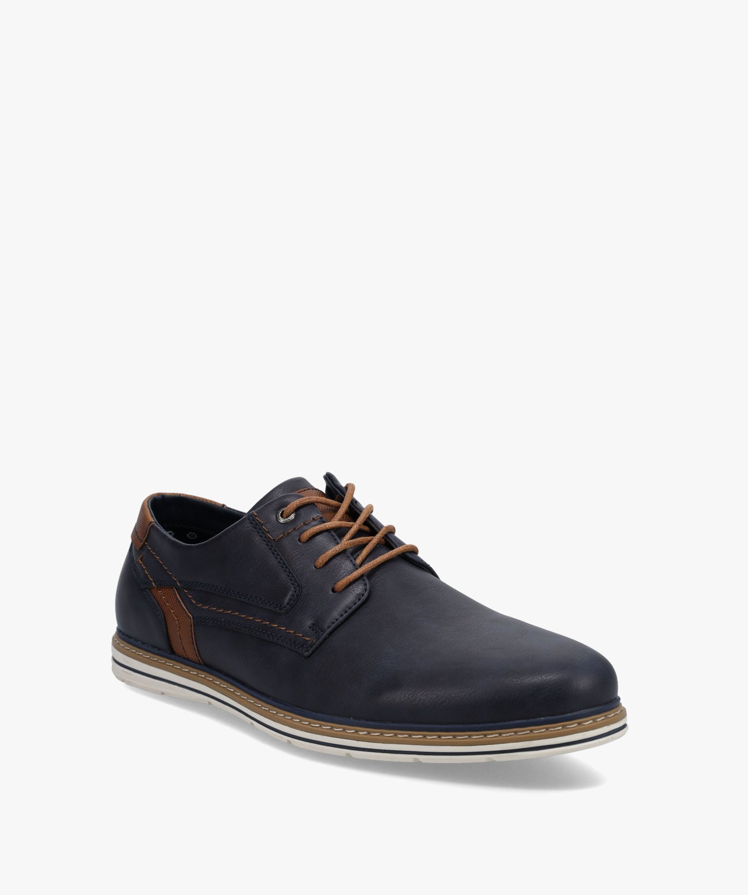 Derbies homme style casual à semelle contrastée marine | GEMO