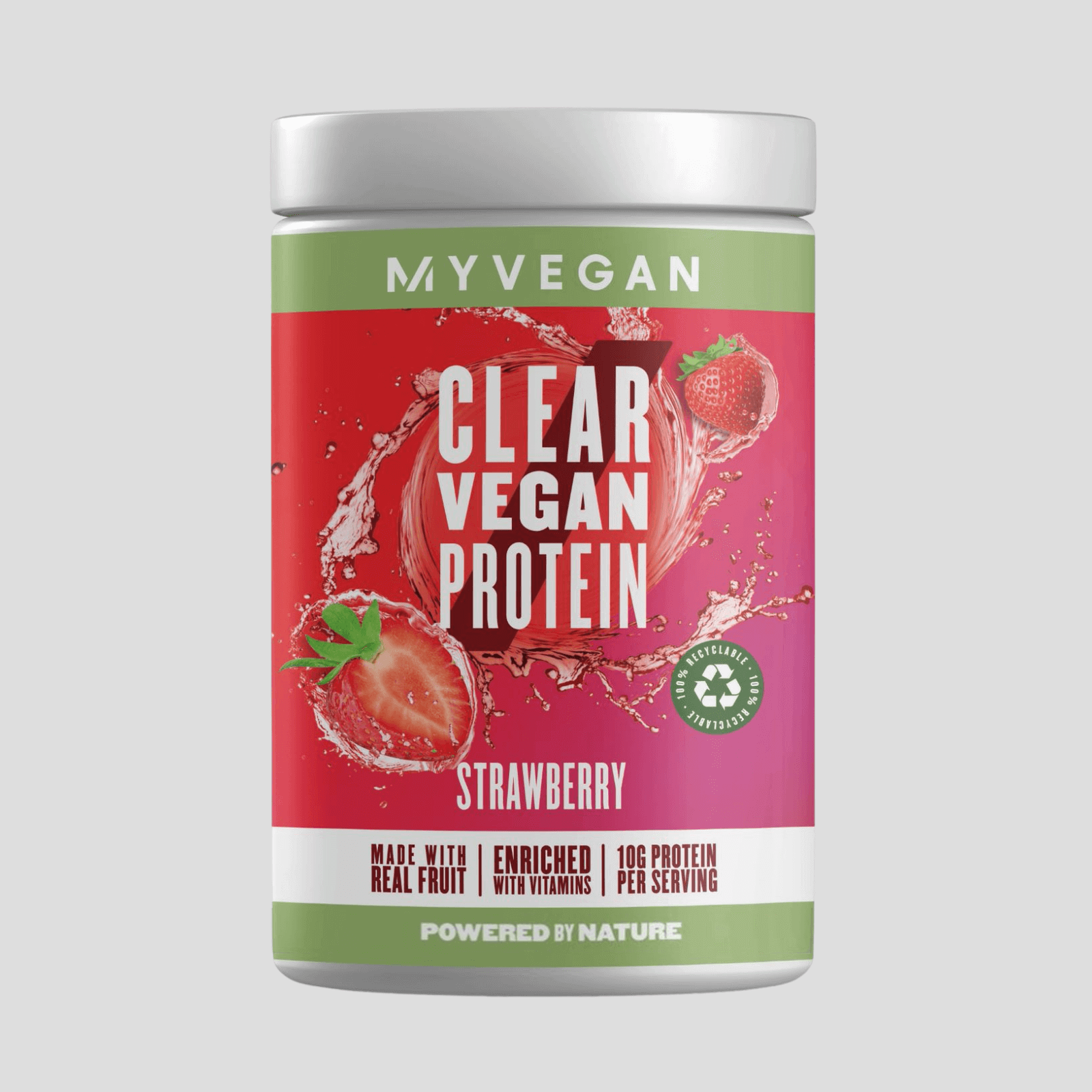 Myvegan Clear Vegan Protein, Strawberry, 640g